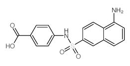 4-(((5-amino-2-naphthyl)sulfonyl)amino)benzoic acid结构式