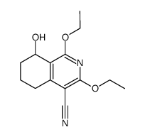 1,3-diethoxy-8-hydroxy-5,6,7,8-tetrahydroisoquinoline-4-carbonitrile Structure