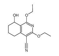 1,3-diethoxy-8-hydroxy-5,6,7,8-tetrahydroisoquinoline-4-carbonitrile结构式