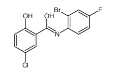 N-(2-bromo-4-fluorophenyl)-5-chloro-2-hydroxybenzamide结构式