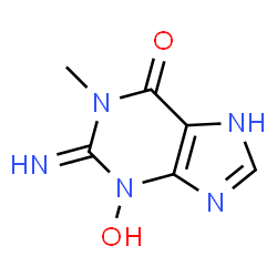 1,2,3,7-Tetrahydro-3-hydroxy-2-imino-1-methyl-6H-purin-6-one Structure