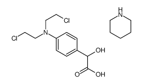 2-[4-[bis(2-chloroethyl)amino]phenyl]-2-hydroxyacetate,piperidin-1-ium Structure