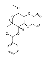 (2R,4aR,6S,7R,8S,8aR)-7,8-bis(allyloxy)-6-methoxy-2-phenylhexahydropyrano[3,2-d][1,3]dioxine结构式