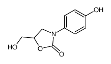 5-hydroxymethyl-3-(4-hydroxy-phenyl)-oxazolidin-2-one结构式