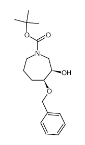 tert-butyl 4-benzyloxy-3-hydroxy-(3R,4S)-azepane-1-carboxylate结构式
