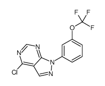 4-chloro-1-[3-(trifluoromethoxy)phenyl]pyrazolo[3,4-d]pyrimidine结构式