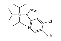 4-chloro-1-tri(propan-2-yl)silylpyrrolo[2,3-b]pyridin-5-amine结构式