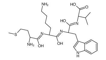 (2S)-2-[[(2S)-2-[[(2S)-6-amino-2-[[(2S)-2-amino-4-methylsulfanylbutanoyl]amino]hexanoyl]amino]-3-(1H-indol-3-yl)propanoyl]amino]-3-methylbutanoic acid Structure