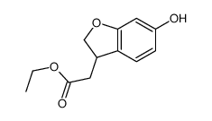 2-(6-羟基-2,3-二氢苯并呋喃-3-基)乙酸乙酯结构式