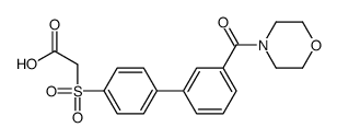 2-[4-[3-(morpholine-4-carbonyl)phenyl]phenyl]sulfonylacetic acid Structure