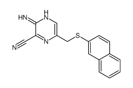 3-amino-6-(naphthalen-2-ylsulfanylmethyl)pyrazine-2-carbonitrile结构式