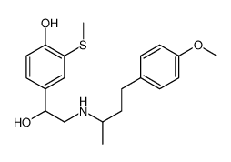 4-hydroxy-alpha-[[[3-(4-methoxyphenyl)-1-methylpropyl]amino]methyl]-3-(methylthio)benzyl alcohol结构式
