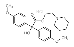 Benzilic acid,4,4'-dimethoxy-, 2-piperidinoethyl ester, hydrochloride (8CI) Structure