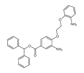 (2'-amino-4'-diphenylmethoxycarbonylphenoxy)-2-(2''-aminophenoxy)ethane Structure