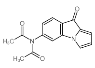 N-acetyl-N-(4-oxopyrrolo[1,2-a]indol-7-yl)acetamide结构式