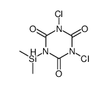 1,3-dichloro-5-dimethylsilyl-1,3,5-triazinane-2,4,6-trione结构式