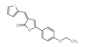 5-(4-ethoxyphenyl)-3-(thiophen-2-ylmethylidene)furan-2-one结构式