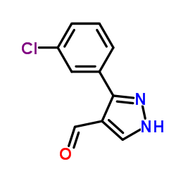 3-(3-CHLORO-PHENYL)-1H-PYRAZOLE-4-CARBALDEHYDE结构式