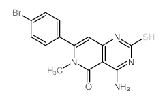 Pyrido[4,3-d]pyrimidin-5(3H)-one,4-amino-7-(4-bromophenyl)-2,6-dihydro-6-methyl-2-thioxo-结构式