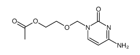 1-(2-acetoxy-ethoxymethyl)-4-amino-1H-pyrimidin-2-one Structure