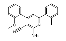 2-amino-4-(2-methoxyphenyl)-6-(2-methylphenyl)pyridine-3-carbonitrile结构式