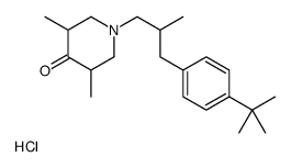 1-[3-(4-tert-butylphenyl)-2-methylpropyl]-3,5-dimethylpiperidin-4-one,hydrochloride结构式