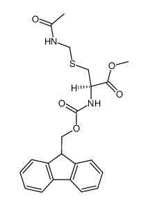 methylN-(((9H-fluoren-9-yl)methoxy)carbonyl)-S-(acetamidomethyl)-L-cysteinate Structure