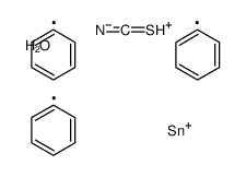 oxidanium,isothiocyanato(triphenyl)stannane Structure