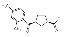 cis-3-(2,4-dimethylbenzoyl)cyclopentane-1-carboxylic acid Structure