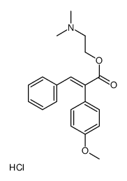 2-{[(2E)-2-(4-Methoxyphenyl)-3-phenyl-2-propenoyl]oxy}-N,N-dimeth ylethanaminium chloride结构式