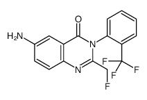 6-amino-2-(fluoromethyl)-3-[2-(trifluoromethyl)phenyl]quinazolin-4-one结构式