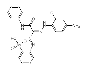 [2-[2-[(4-amino-2-chloro-phenyl)diazenyl-(phenylcarbamoyl)methylidene]hydrazinyl]phenyl]arsonic acid结构式