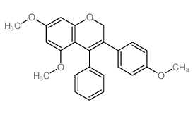 5,7-dimethoxy-3-(4-methoxyphenyl)-4-phenyl-2H-chromene结构式