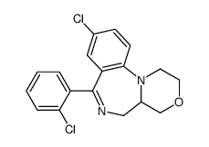 9-chloro-7-(2-chlorophenyl)-2,4,4a,5-tetrahydro-1H-[1,4]oxazino[4,3-a][1,4]benzodiazepine结构式