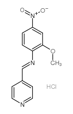 2-Methoxy-4-nitro-N-(4-pyridinylmethylene)benzenamine monohydrochlorid e Structure