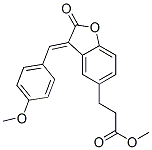 2,3-Dihydro-3-[(4-methoxyphenyl)methylene]-2-oxo-5-benzofuranpropanoic acid methyl ester structure