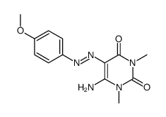 6-amino-5-((4-methoxyphenyl)diazenyl)-1,3-dimethylpyrimidine-2,4(1H,3H)-dione结构式