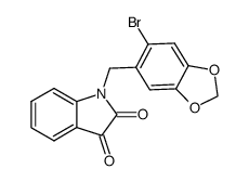 1-(2'-bromo-4',5'-methylenedioxybenzyl)-indole-2,3-dione结构式
