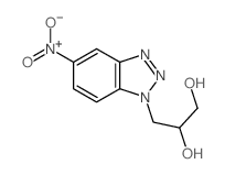 3-(5-nitrobenzotriazol-1-yl)propane-1,2-diol结构式