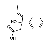 3-Hydroxy-3-phenyl-(E)-4-hexensaeure结构式