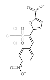 Furan,2-nitro-5-[2-(4-nitrophenyl)-1-[(trichloromethyl)sulfonyl]ethenyl]-结构式