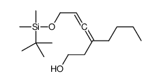 3-[3-[tert-butyl(dimethyl)silyl]oxyprop-1-enylidene]heptan-1-ol结构式
