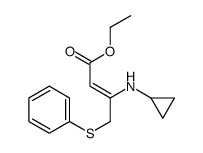 ethyl 3-(cyclopropylamino)-4-phenylsulfanylbut-2-enoate Structure
