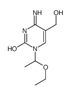 4-amino-1-(1-ethoxyethyl)-5-(hydroxymethyl)pyrimidin-2-one结构式