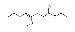 ethyl 7-methyl-4-(methylthio)oct-4-enoate结构式