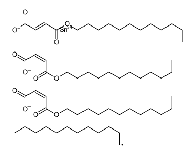 dodecyl (Z,Z,Z)-6-dodecyl-6-[[4-(dodecyloxy)-1,4-dioxobut-2-enyl]oxy]-4,8,11-trioxo-5,7,12-trioxa-6-stannatetracosa-2,9-dienoate Structure