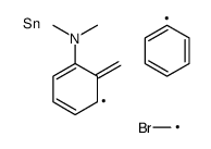 bromomethyl-[[2-(dimethylamino)phenyl]methyl]-phenyltin Structure