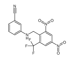 3-[[2,4-dinitro-6-(trifluoromethyl)phenyl]methylamino]benzonitrile Structure