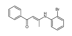 (E)-3-((2-bromophenyl)amino)-1-phenylbut-2-en-1-one Structure