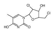 1-[(2R,3R,4R,5S)-3-chloro-5-(chloromethyl)-4-hydroxyoxolan-2-yl]-5-methylpyrimidine-2,4-dione结构式